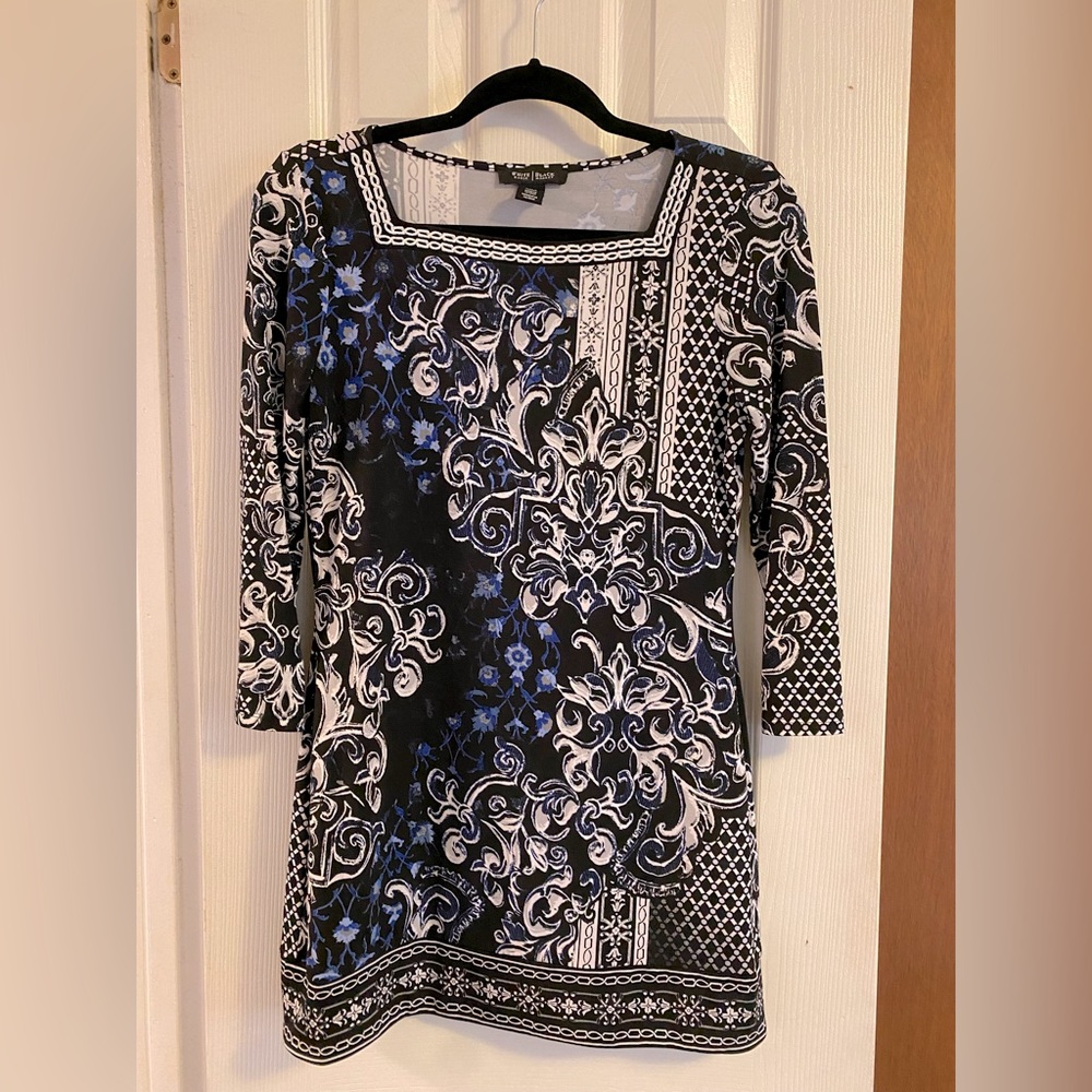 White House Black Market 3/4 Sleeve Mini Dress/Tunic - Size XS